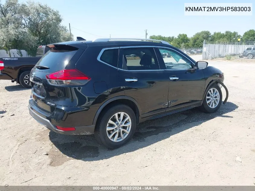 KNMAT2MV3HP583003 2017 Nissan Rogue Sv