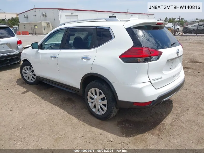 2017 Nissan Rogue S VIN: JN8AT2MT9HW140816 Lot: 40009675