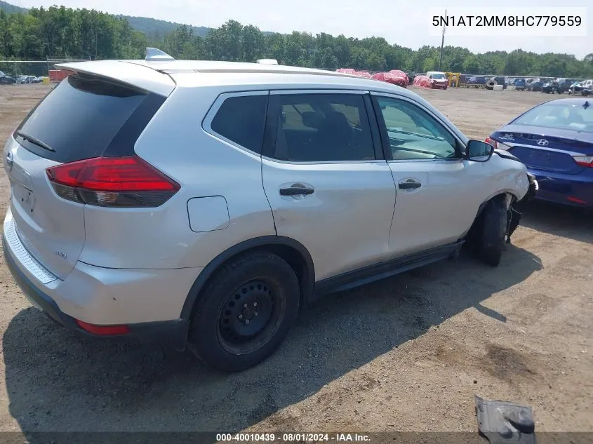 2017 Nissan Rogue S VIN: 5N1AT2MM8HC779559 Lot: 40010439