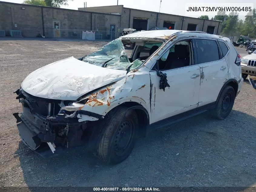 2017 Nissan Rogue S VIN: JN8AT2MV9HW006485 Lot: 40018077