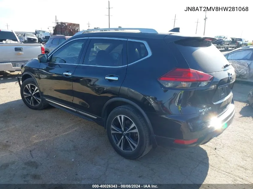 2017 Nissan Rogue Sl VIN: JN8AT2MV8HW281068 Lot: 40026343