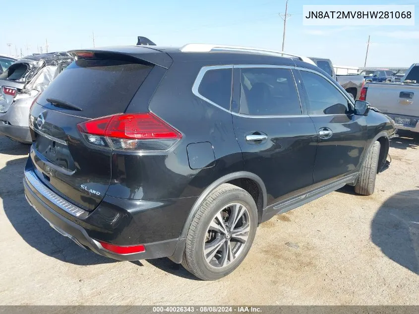 2017 Nissan Rogue Sl VIN: JN8AT2MV8HW281068 Lot: 40026343