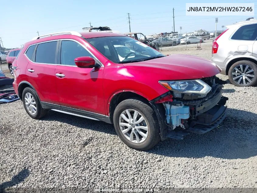 2017 Nissan Rogue Sv VIN: JN8AT2MV2HW267246 Lot: 40030902