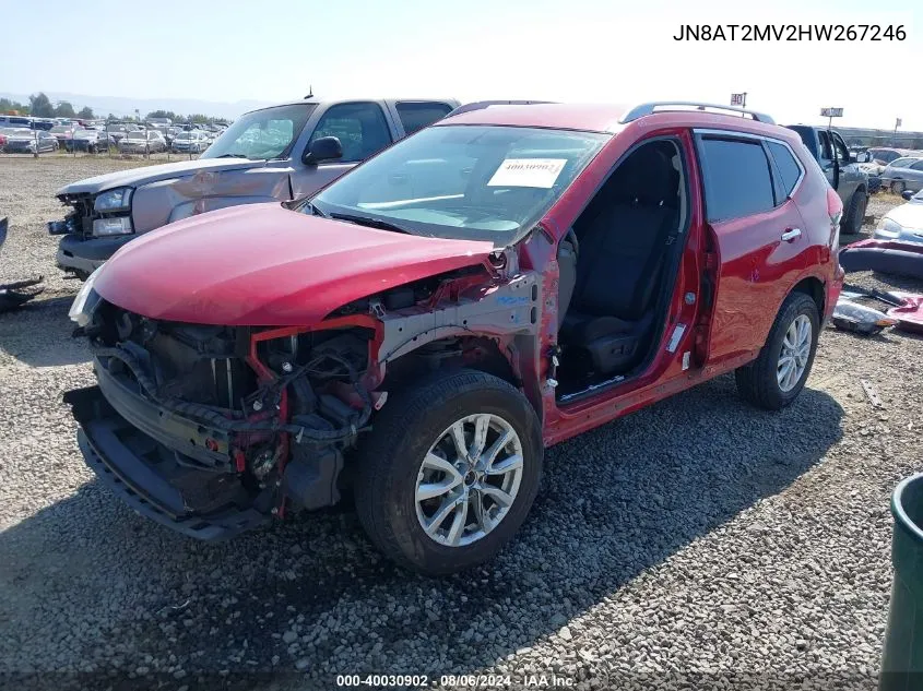 2017 Nissan Rogue Sv VIN: JN8AT2MV2HW267246 Lot: 40030902