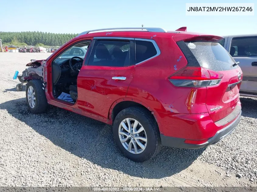 2017 Nissan Rogue Sv VIN: JN8AT2MV2HW267246 Lot: 40030902