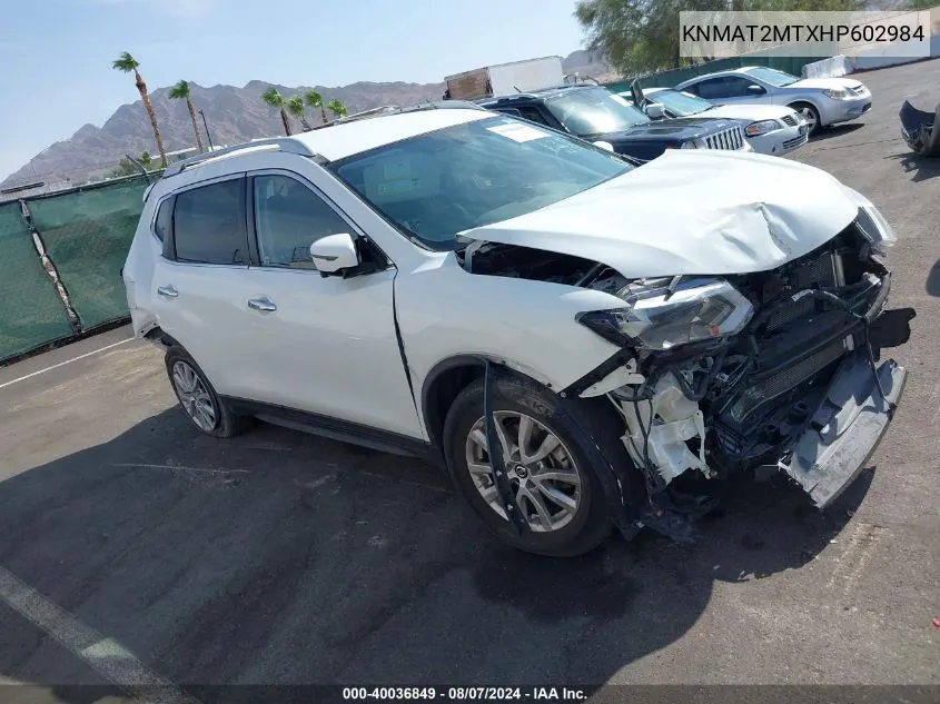 KNMAT2MTXHP602984 2017 Nissan Rogue Sv