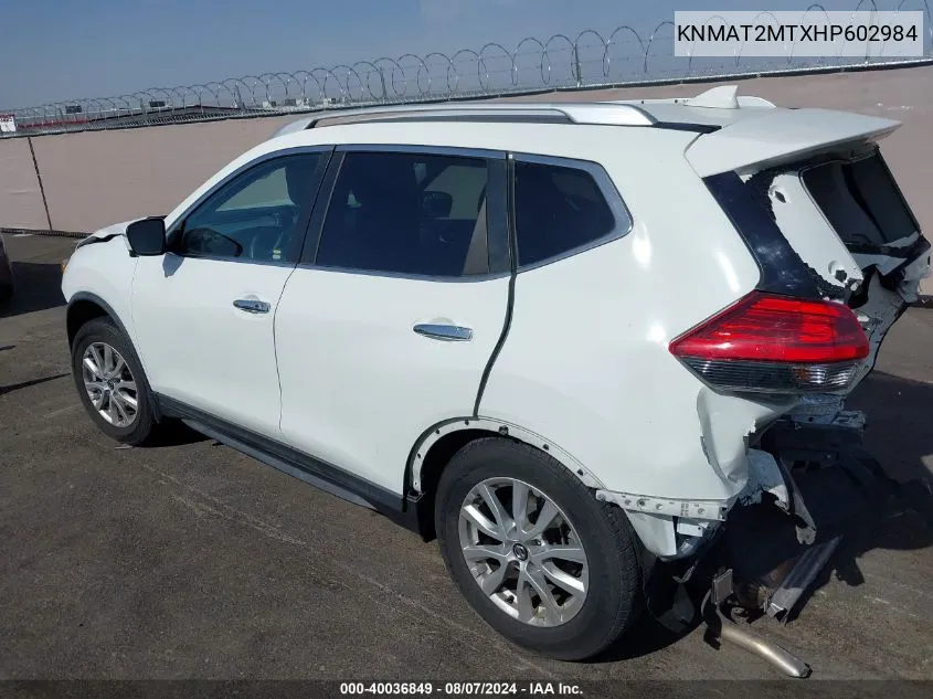 KNMAT2MTXHP602984 2017 Nissan Rogue Sv