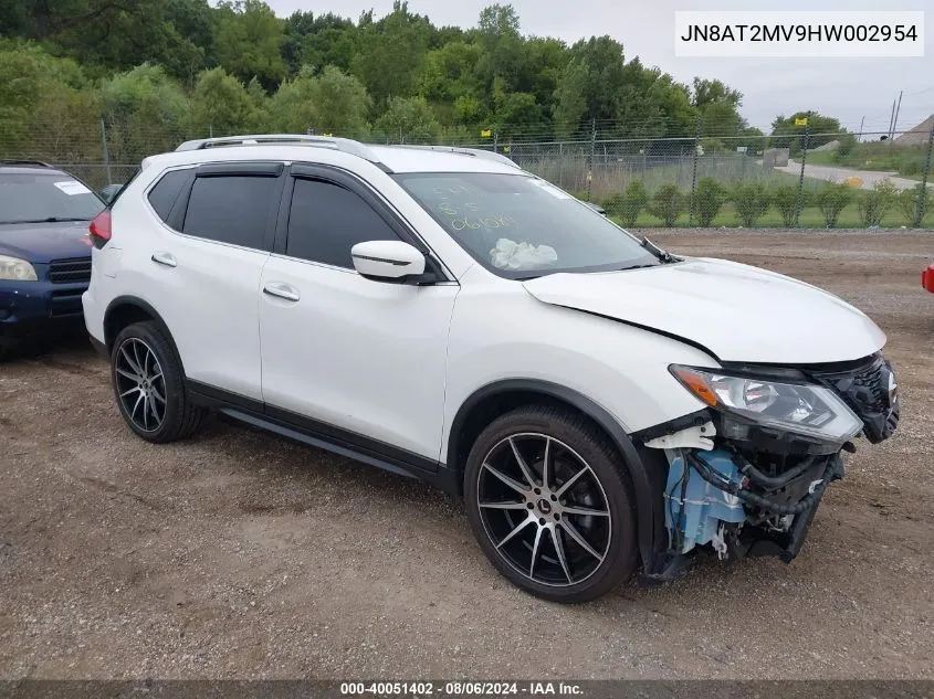 2017 Nissan Rogue S VIN: JN8AT2MV9HW002954 Lot: 40051402