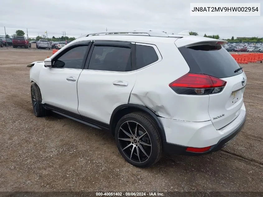 2017 Nissan Rogue S VIN: JN8AT2MV9HW002954 Lot: 40051402