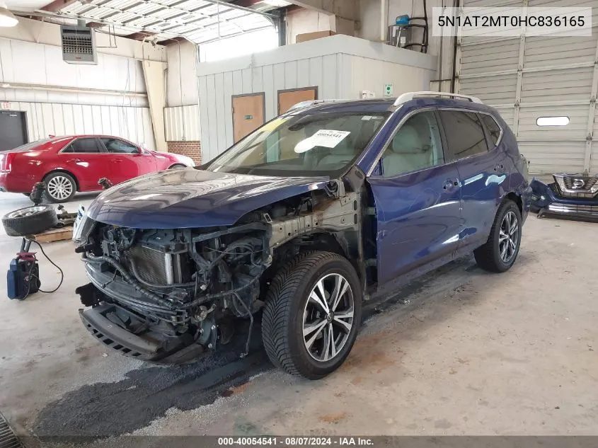 2017 Nissan Rogue Sl VIN: 5N1AT2MT0HC836165 Lot: 40054541