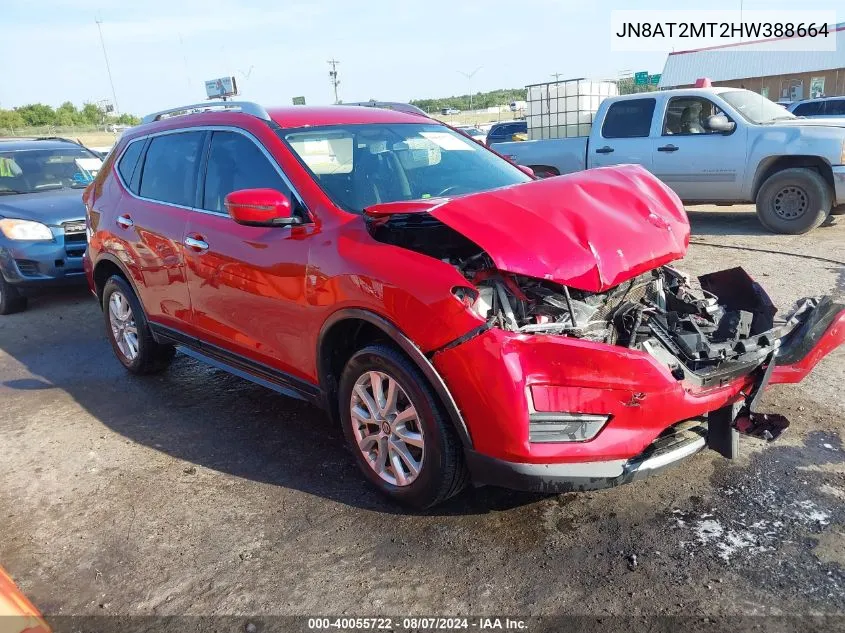 2017 Nissan Rogue S/Sl/Sv VIN: JN8AT2MT2HW388664 Lot: 40055722