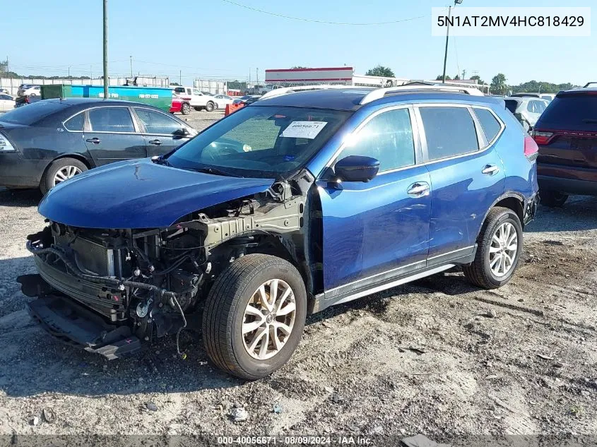 5N1AT2MV4HC818429 2017 Nissan Rogue Sv