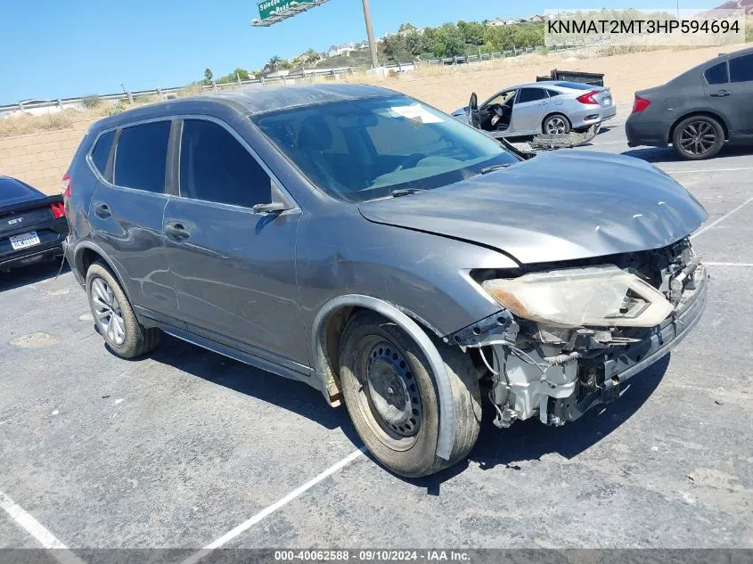 2017 Nissan Rogue S VIN: KNMAT2MT3HP594694 Lot: 40062588