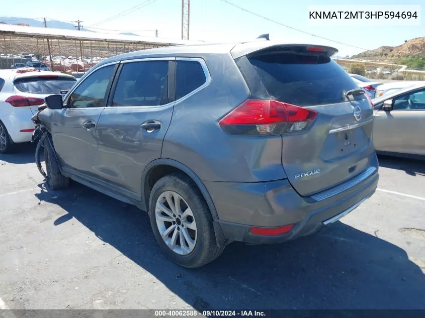 2017 Nissan Rogue S VIN: KNMAT2MT3HP594694 Lot: 40062588