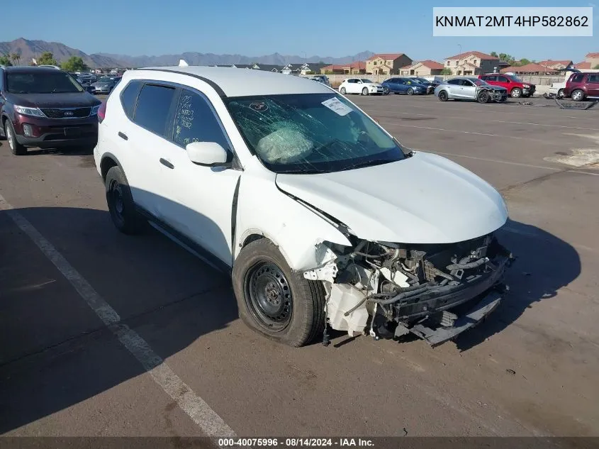 2017 Nissan Rogue S VIN: KNMAT2MT4HP582862 Lot: 40075996