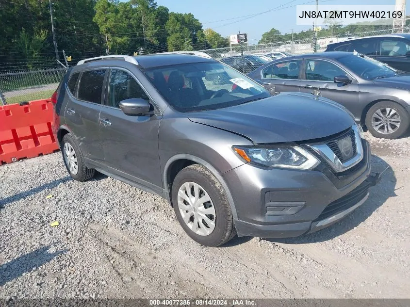 2017 Nissan Rogue S VIN: JN8AT2MT9HW402169 Lot: 40077386