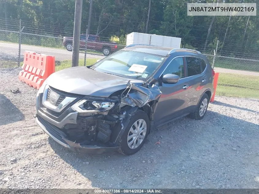 2017 Nissan Rogue S VIN: JN8AT2MT9HW402169 Lot: 40077386