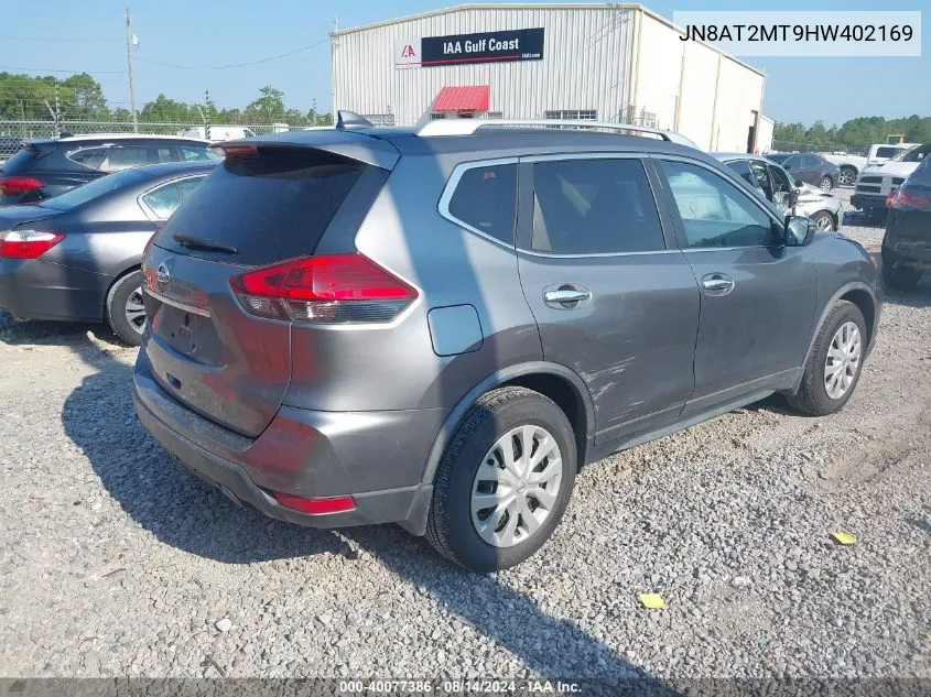 2017 Nissan Rogue S VIN: JN8AT2MT9HW402169 Lot: 40077386