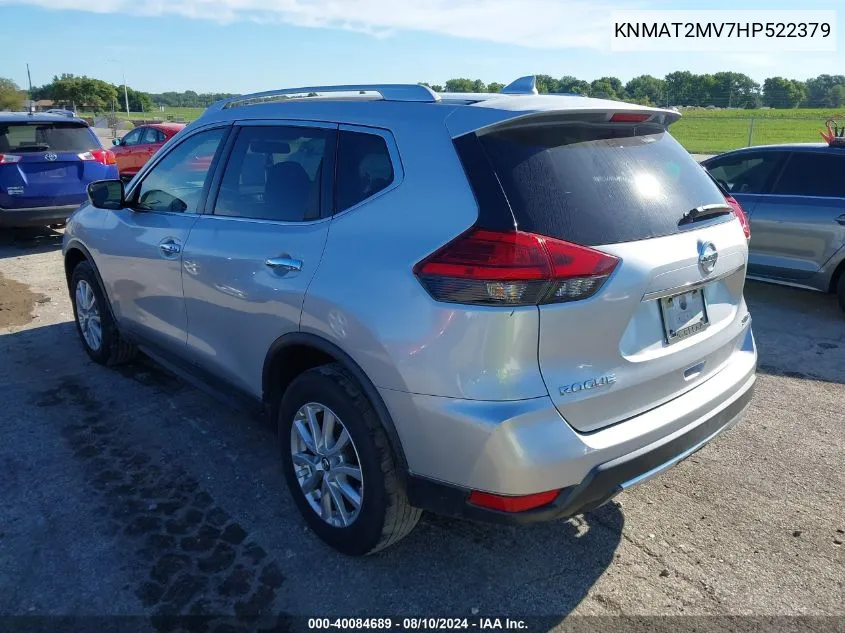 2017 Nissan Rogue Sv VIN: KNMAT2MV7HP522379 Lot: 40084689