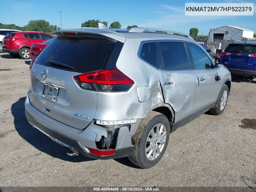 2017 Nissan Rogue Sv VIN: KNMAT2MV7HP522379 Lot: 40084689