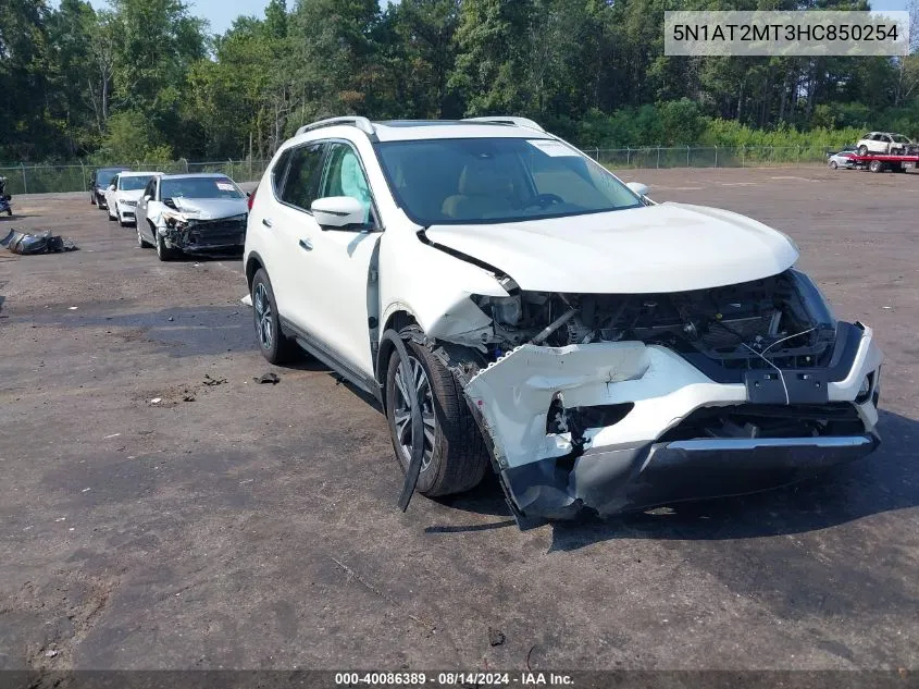 2017 Nissan Rogue Sl VIN: 5N1AT2MT3HC850254 Lot: 40086389