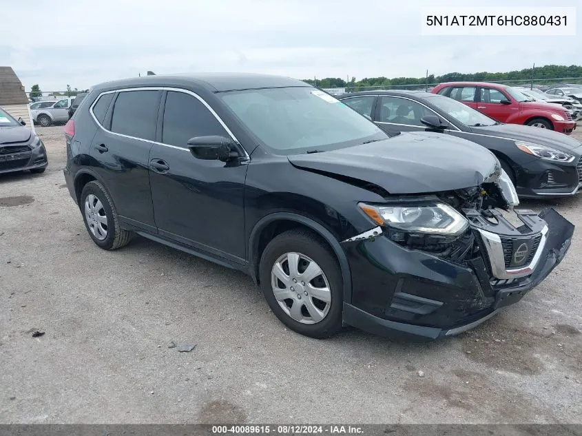 2017 Nissan Rogue S/Sl/Sv VIN: 5N1AT2MT6HC880431 Lot: 40089615