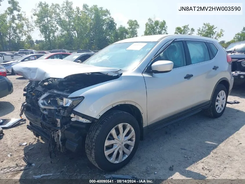 JN8AT2MV2HW003590 2017 Nissan Rogue S