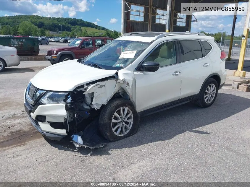 5N1AT2MV9HC855959 2017 Nissan Rogue Sv