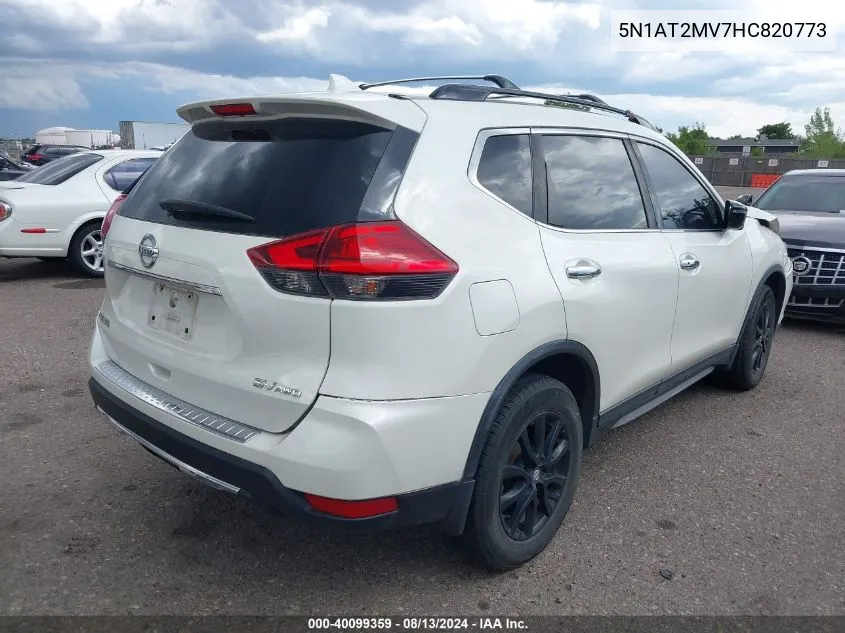 2017 Nissan Rogue Sv VIN: 5N1AT2MV7HC820773 Lot: 40099359