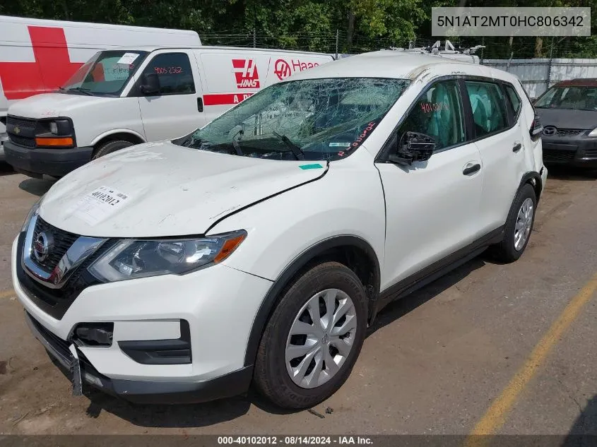 5N1AT2MT0HC806342 2017 Nissan Rogue S/Sl/Sv