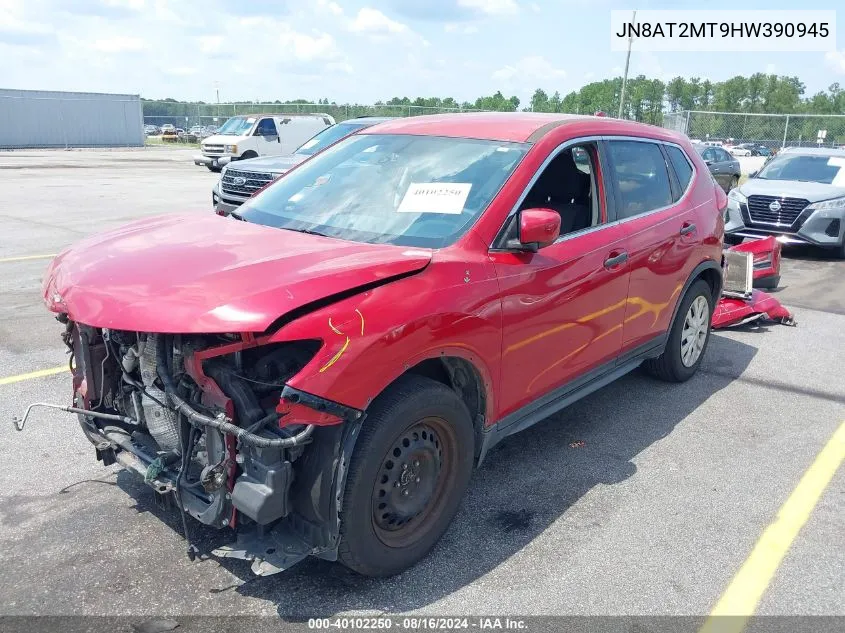 2017 Nissan Rogue S VIN: JN8AT2MT9HW390945 Lot: 40102250