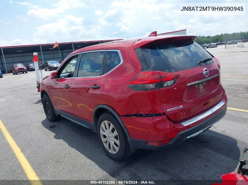 2017 Nissan Rogue S VIN: JN8AT2MT9HW390945 Lot: 40102250