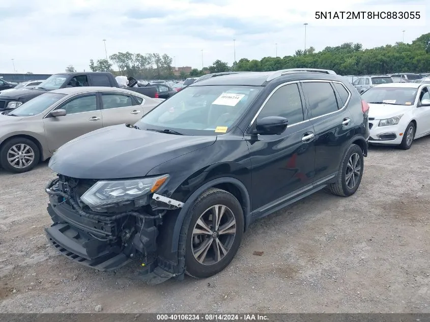 2017 Nissan Rogue Sl VIN: 5N1AT2MT8HC883055 Lot: 40106234