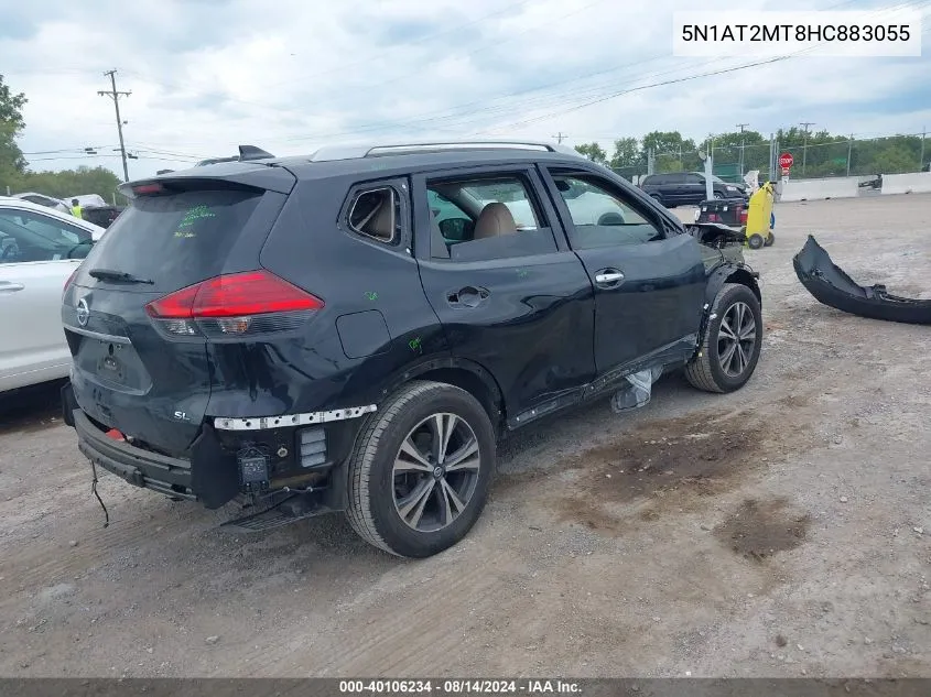 2017 Nissan Rogue Sl VIN: 5N1AT2MT8HC883055 Lot: 40106234