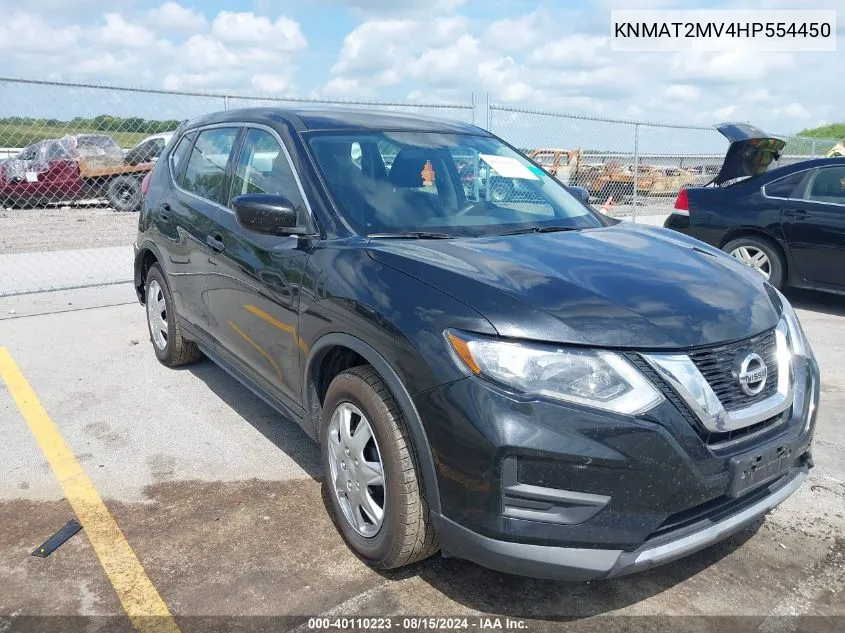 2017 Nissan Rogue S VIN: KNMAT2MV4HP554450 Lot: 40110223