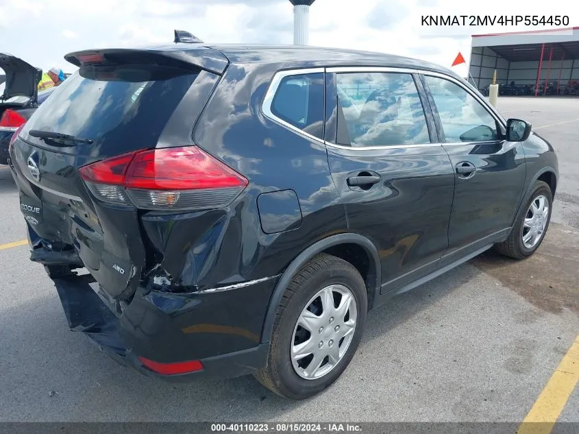 2017 Nissan Rogue S VIN: KNMAT2MV4HP554450 Lot: 40110223