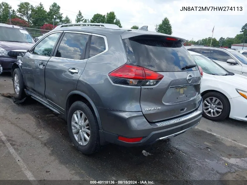 JN8AT2MV7HW274113 2017 Nissan Rogue Sv