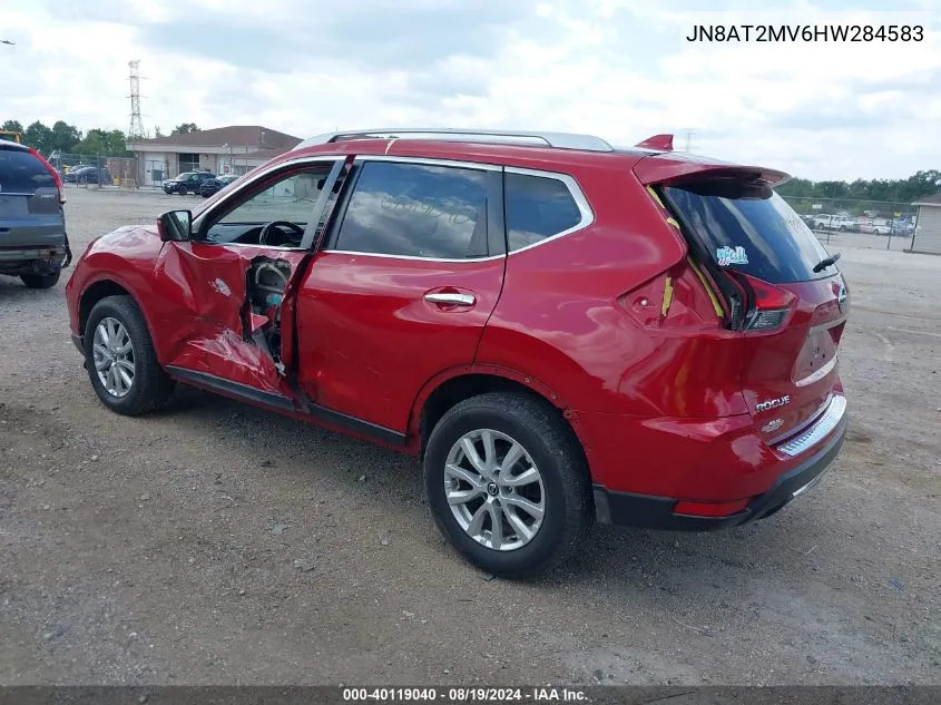 2017 Nissan Rogue Sv VIN: JN8AT2MV6HW284583 Lot: 40119040