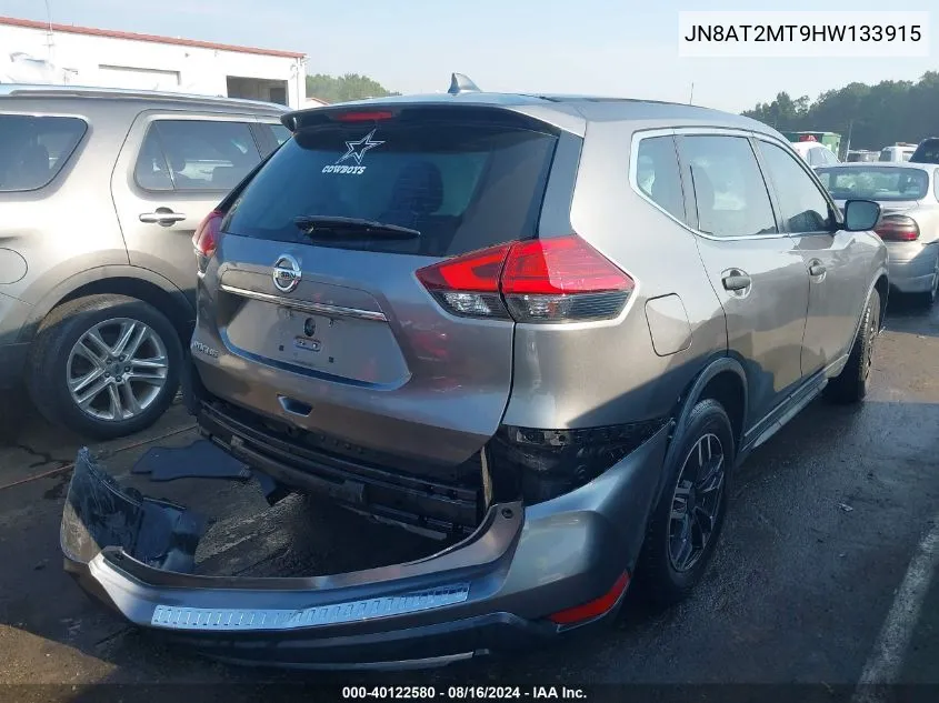 2017 Nissan Rogue S VIN: JN8AT2MT9HW133915 Lot: 40122580