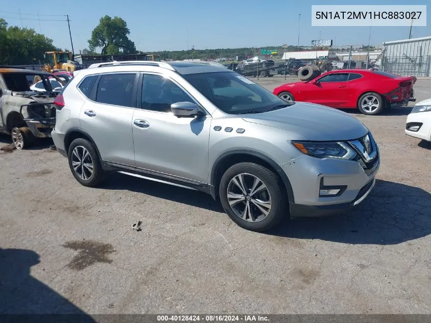 2017 Nissan Rogue Sl VIN: 5N1AT2MV1HC883027 Lot: 40128424