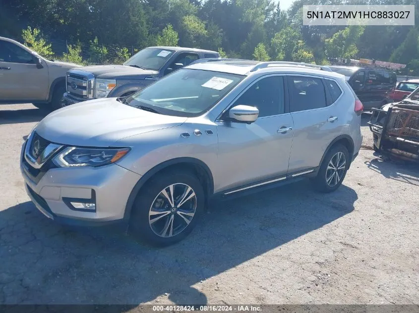 2017 Nissan Rogue Sl VIN: 5N1AT2MV1HC883027 Lot: 40128424