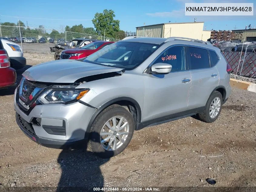 2017 Nissan Rogue S/Sv VIN: KNMAT2MV3HP564628 Lot: 40128448