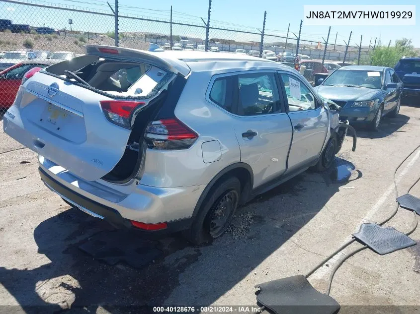 2017 Nissan Rogue S/Sl/Sv VIN: JN8AT2MV7HW019929 Lot: 40128676