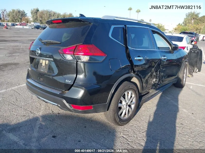 2017 Nissan Rogue Sv VIN: JN8AT2MT7HW382116 Lot: 40149017