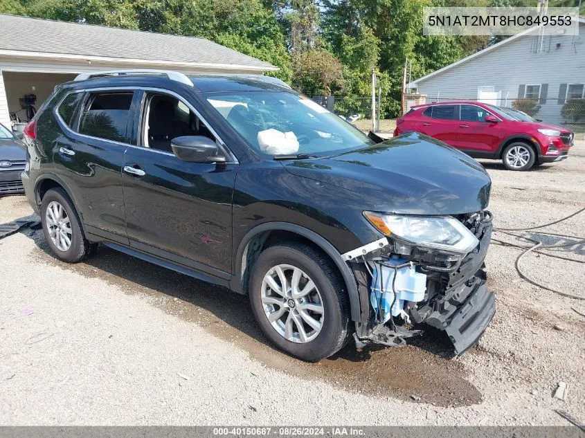 2017 Nissan Rogue Sv VIN: 5N1AT2MT8HC849553 Lot: 40150687