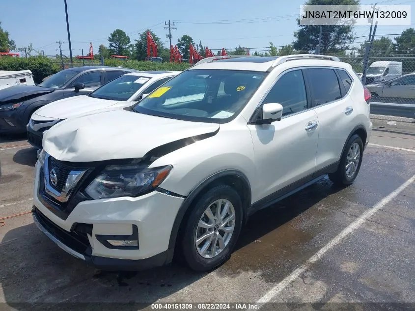 2017 Nissan Rogue Sv VIN: JN8AT2MT6HW132009 Lot: 40151309