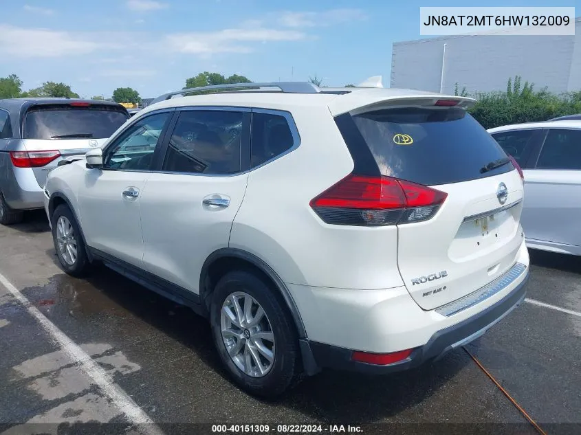 2017 Nissan Rogue Sv VIN: JN8AT2MT6HW132009 Lot: 40151309