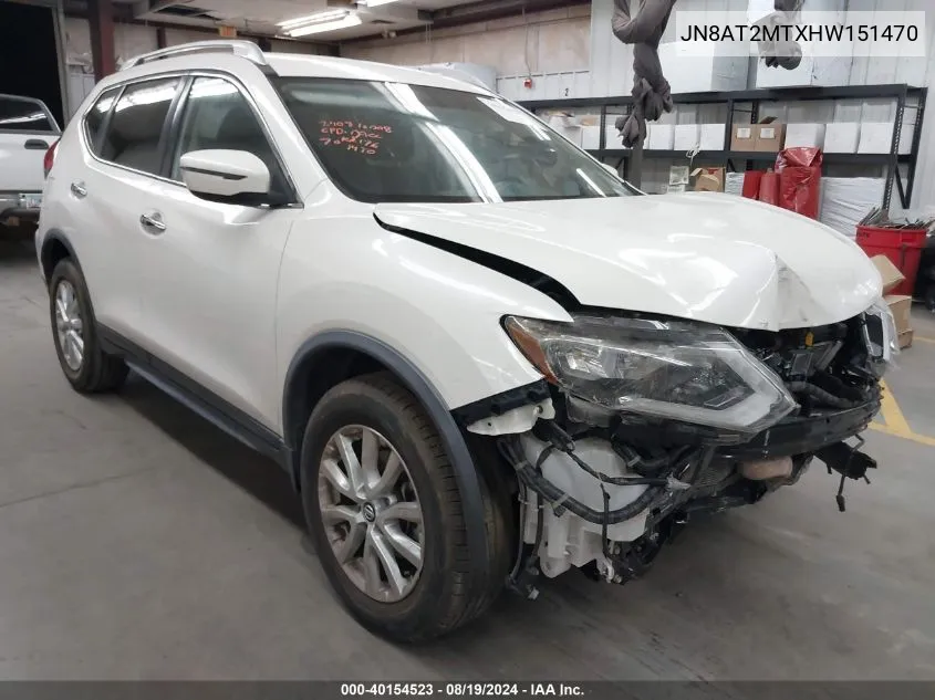 2017 Nissan Rogue Sv VIN: JN8AT2MTXHW151470 Lot: 40154523