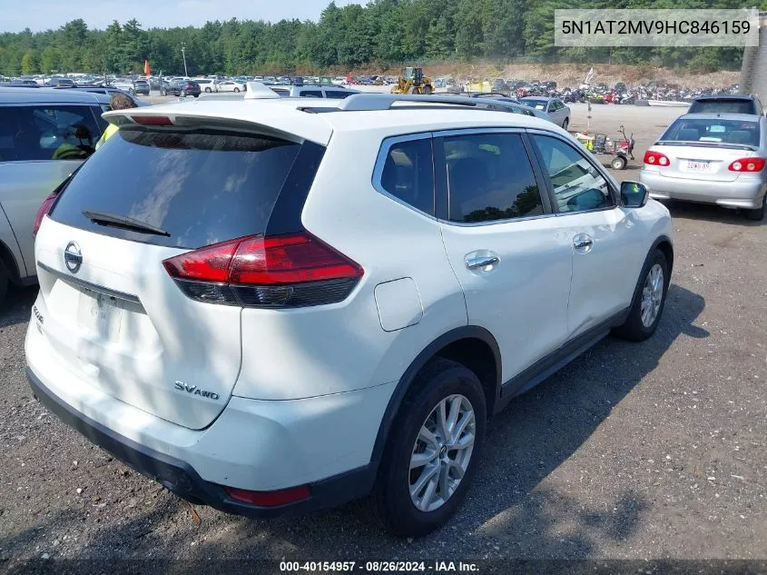 2017 Nissan Rogue Sv VIN: 5N1AT2MV9HC846159 Lot: 40154957