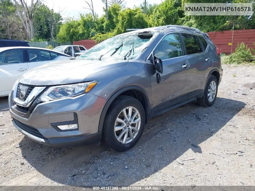 KNMAT2MV1HP616578 2017 Nissan Rogue Sv